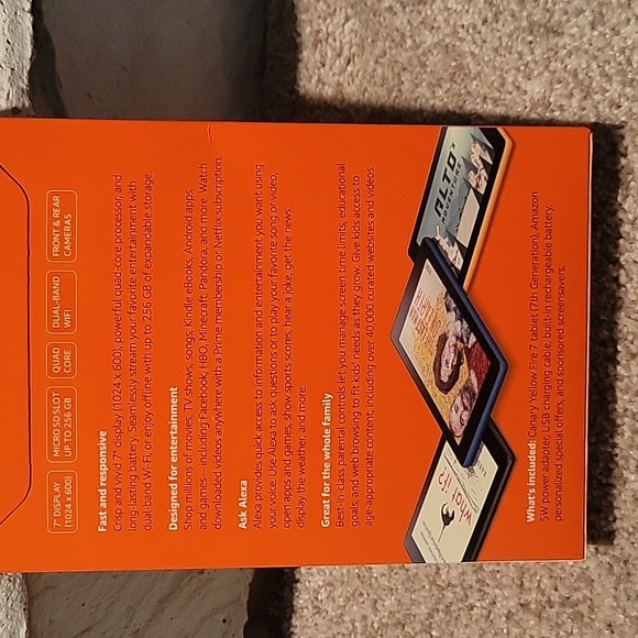 Fire 7 Tablet with Alexa  (7" display, 8 GB) Black - Picture 2 of 4